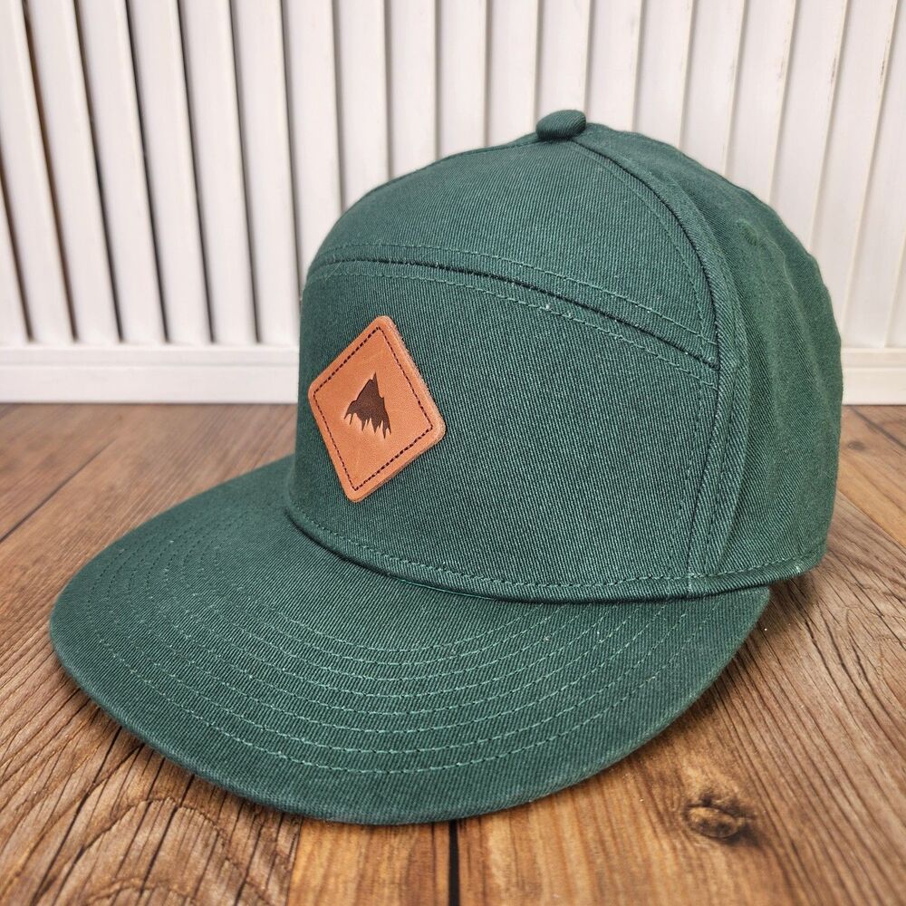 Burton Heritage Cyprus Cap Green Strapback Camping Outdoor 5-Panel Camper Hat